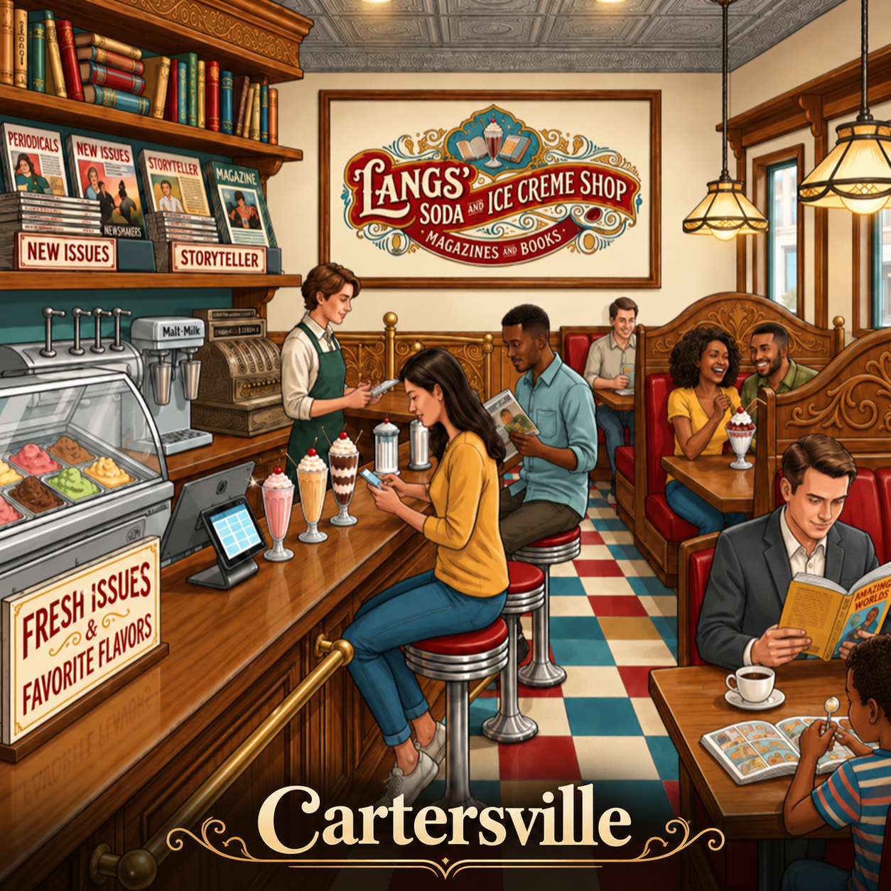 AI-generated Lang's Soda and Ice Creme Shop primary listing image example